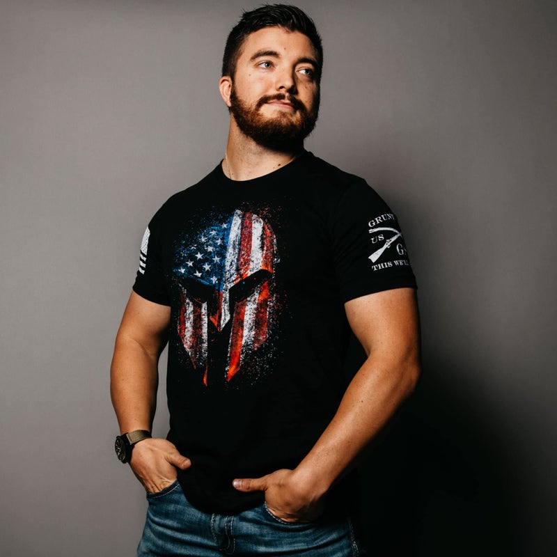 Grunt Style تي شيرت جرانت ستايل أمريكان سبارتان 2.0 للرجال (أسود، XXX-كبير) - Image 2